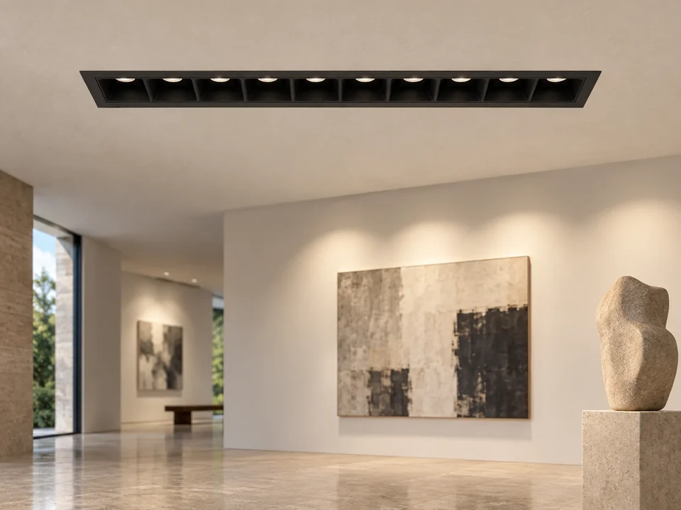 Illustrative installation scene for the Cultro1050 Series 10x3W Linear Recessed Downlight product series