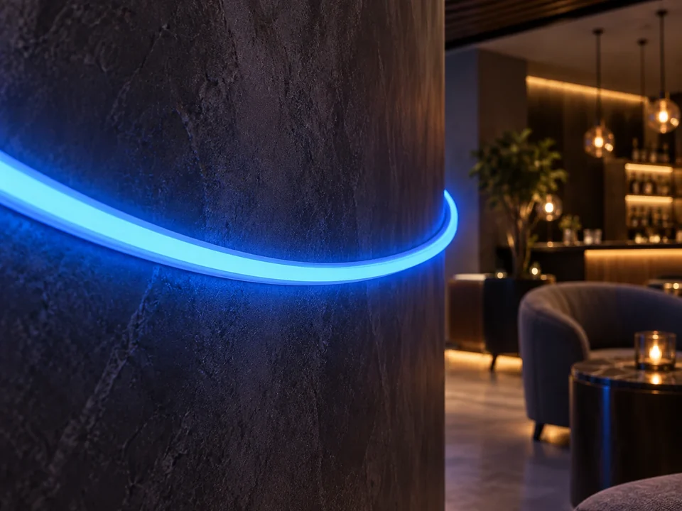 Illustrative space scene for the LED Neon Side-Bend Colour-Flow Series 120LEDs/m 9W/m 24V IP67 product series