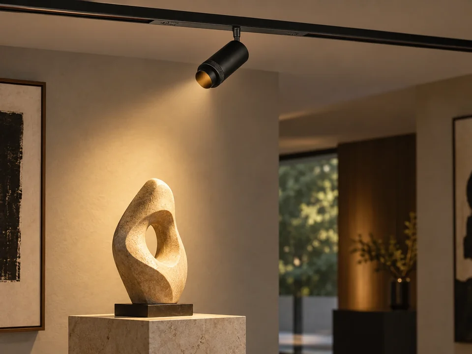 Illustrative space scene for the Dot Mini 30 Track Light 5.3W - Black + Gold product series