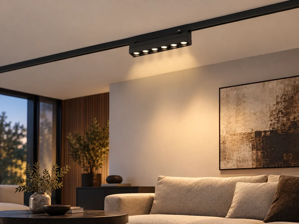 Illustrative space scene for the Grid 117 Black Tracklight Light 20W product series