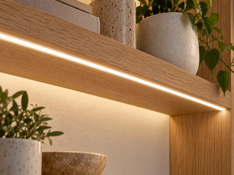 Illustrative space scene for the LED Neon Side Bend Slight Series Slim Recess Trim 4x8mm 9W/m 24V IP54 product series