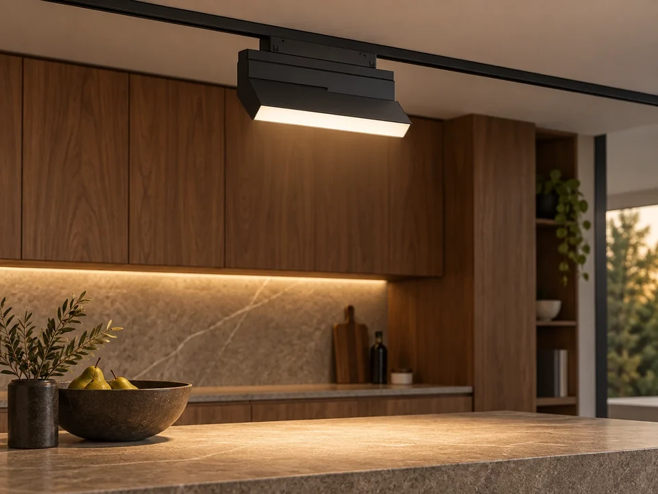 Illustrative space scene for the Bend 231F Black Tracklight Light 15W product series