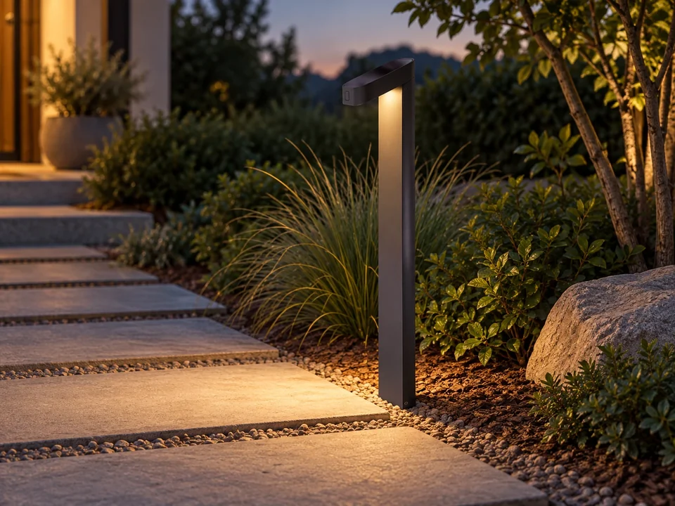 Illustrative space scene for the Decorative Giraf Bollard Light product series
