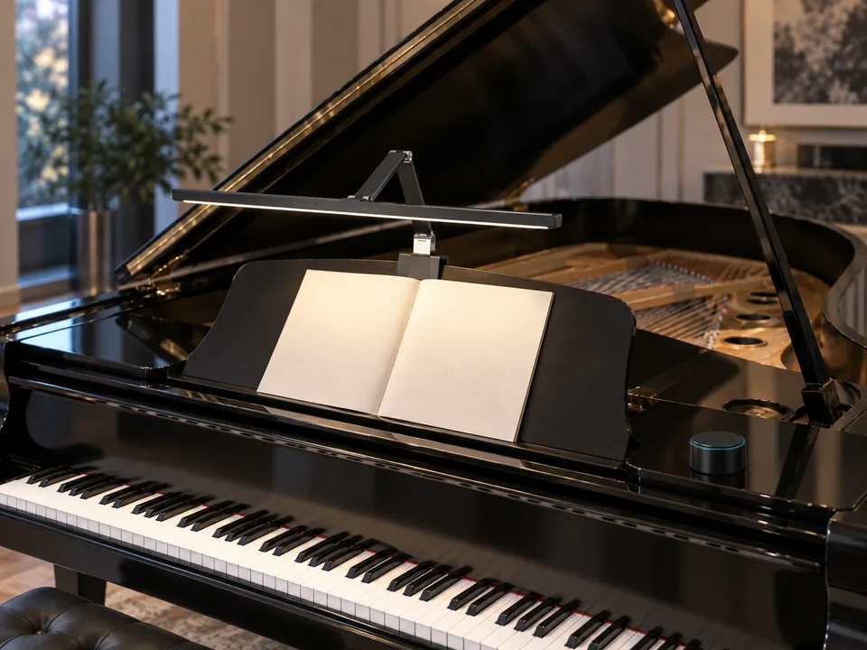 Illustrative installation scene for the Stella Pro Grand Piano Lamp with Remote product series