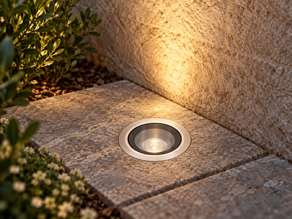 Illustrative installation scene for the Verne Inground Light product series