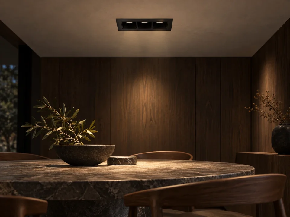 Illustrative installation scene for the Cultro 350 3x3W Linear Recessed LED Downlight product series