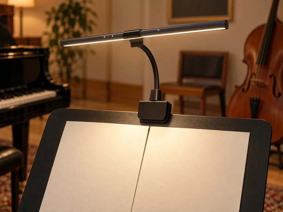 Illustrative space scene for the Melodia Mobile Music Stand Lamp product series