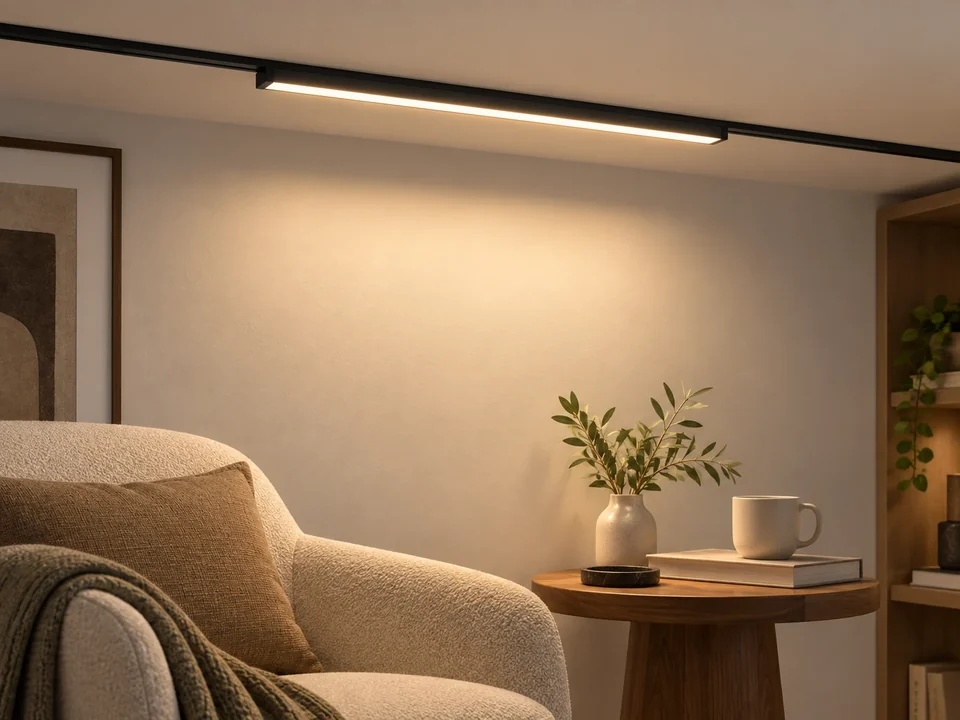 Illustrative space scene for the Strand Mini 600 Track Light 12W - Black product series