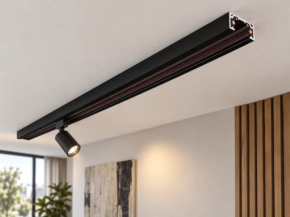 Illustrative installation scene for the Mini S Surface Track 48V 1M Black - max 200W/m product series