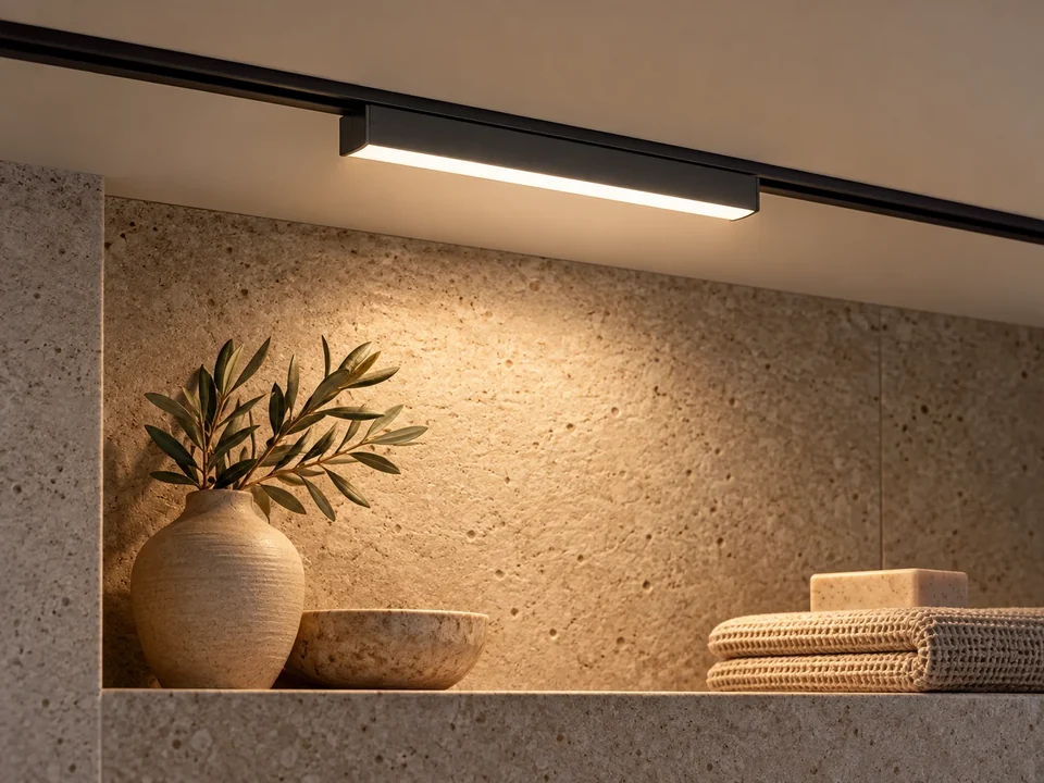 Illustrative space scene for the Strand 303 Black Tracklight Light 10W product series