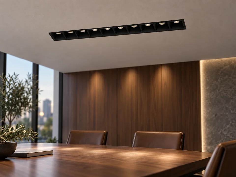 Illustrative installation scene for the Cultro1050T Series 10x3W Linear Recessed Downlight product series