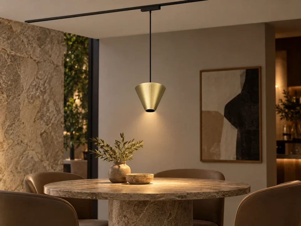 Illustrative space scene for the Gyro Pendant Track Light 8W - BLE product series