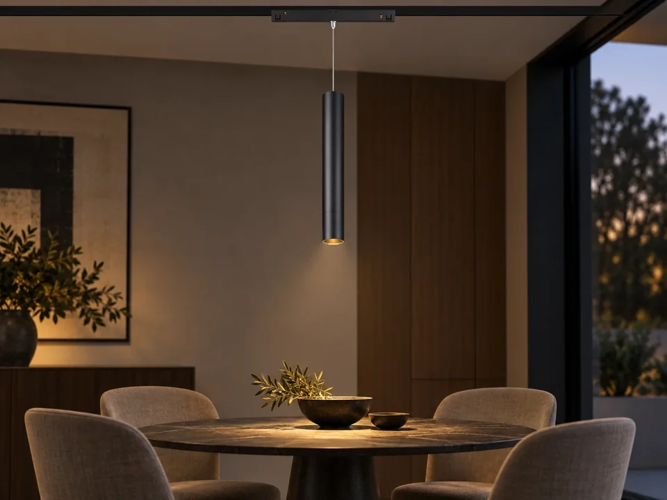 Illustrative space scene for the Tito Black Tracklight Light 10W product series