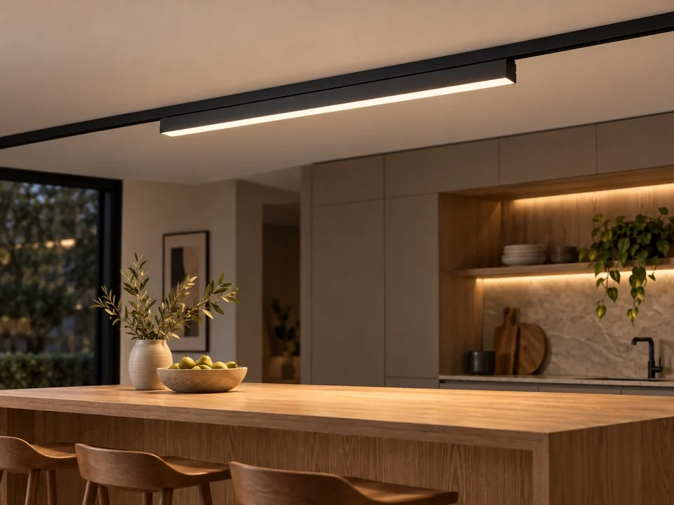 Illustrative space scene for the Strand 903 Black Tracklight Light 30W product series