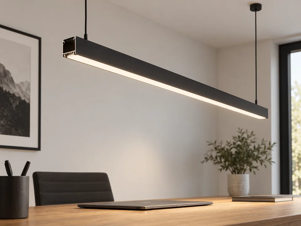 Illustrative installation scene for the Decorus Profile Surface / Suspend - 2 Metre - No Diffuser - Black product series