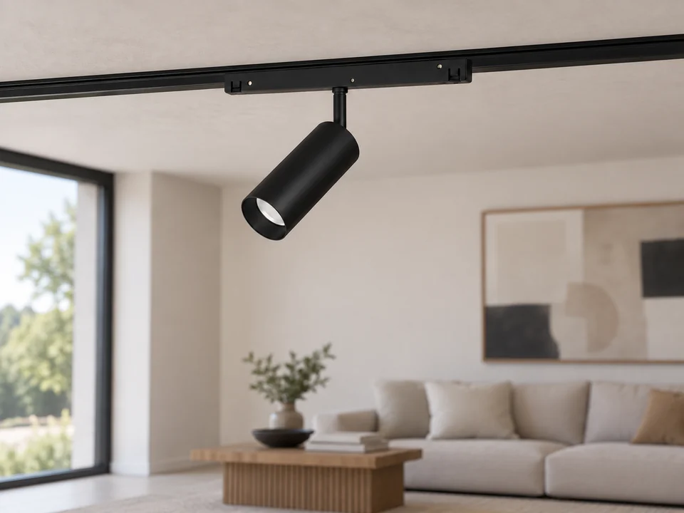 Illustrative space scene for the Dot 35 Black Tracklight Light 8W product series