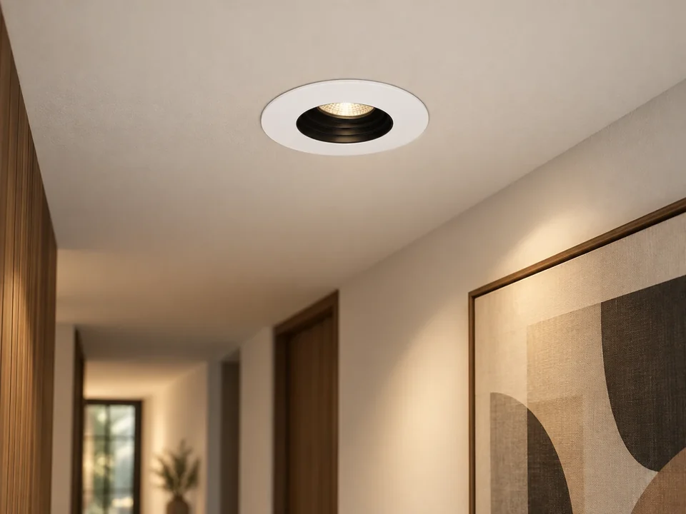 Illustrative installation scene for the Jet 10W Tiltable Deep Recessed Downlight product series