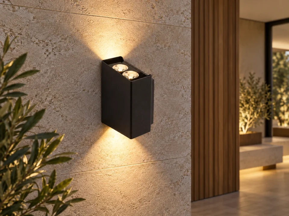 Illustrative space scene for the Uriah Up/Down Wall Light product series