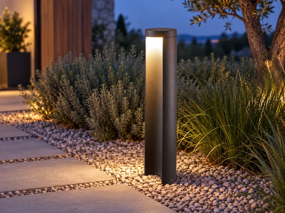 Illustrative space scene for the Decorative Dakke Bollard Light product series