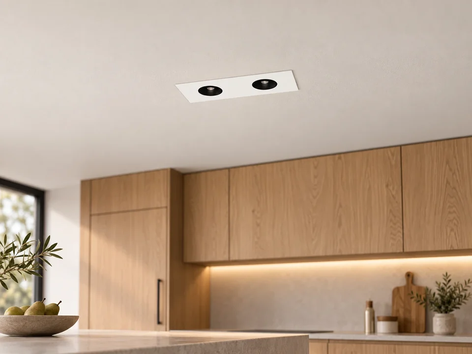 Illustrative installation scene for the Atom 2 Recessed Downlight product series