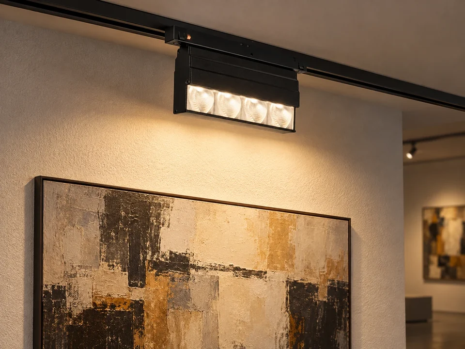 Illustrative space scene for the Wash Black Tracklight Light 15W product series