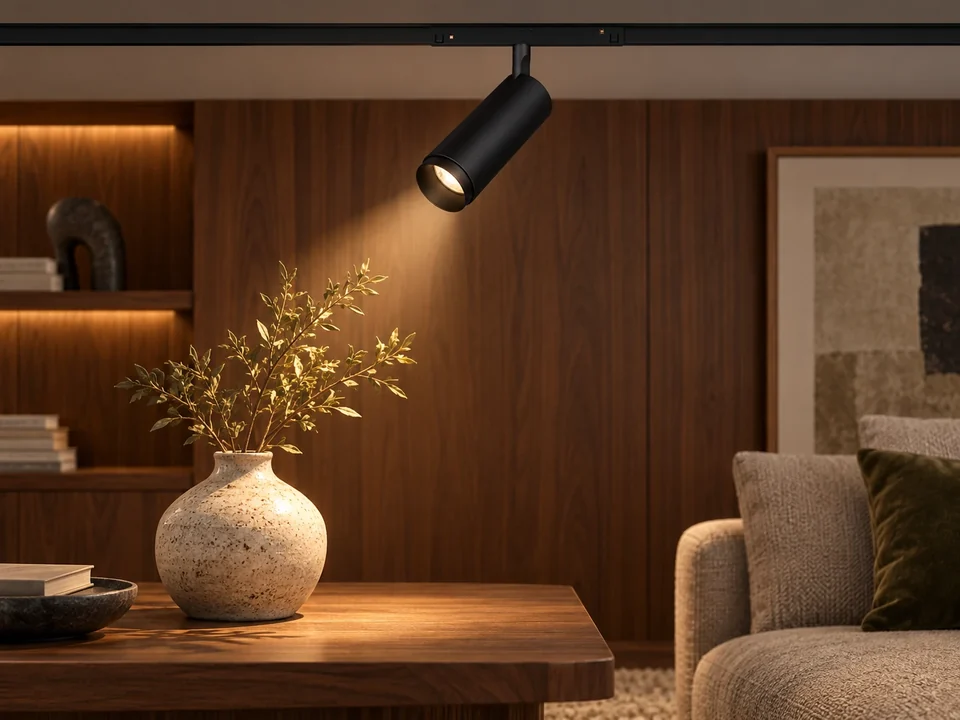 Illustrative space scene for the Dot 55 Black Tracklight Light 15W product series